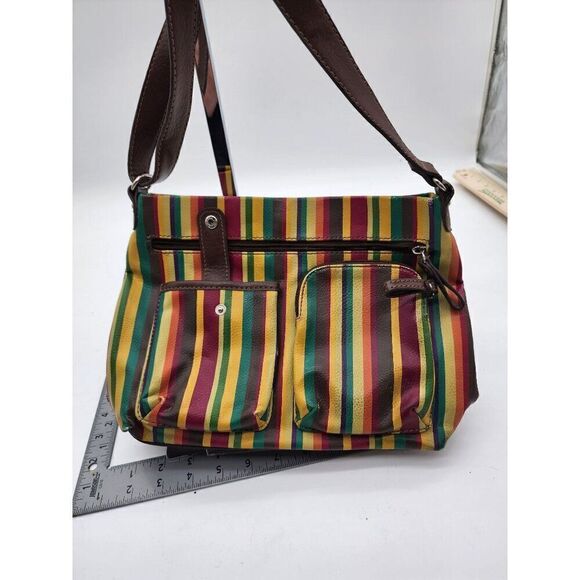 Vintage Relic Striped Shoulder Bag With Adjustable Strap - Picture 5 of 10